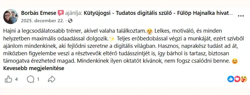borbas emese velemeny - Főoldal - Digitális szakértő